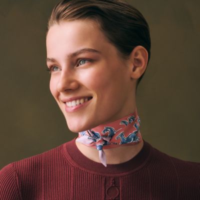 HERMES エルメス ピンク　ツイリー L'ARBRE DE VIE 生命の木 ツイリー - ピンク - レディス ツイリー＆シルクアクセサリー | Hermès